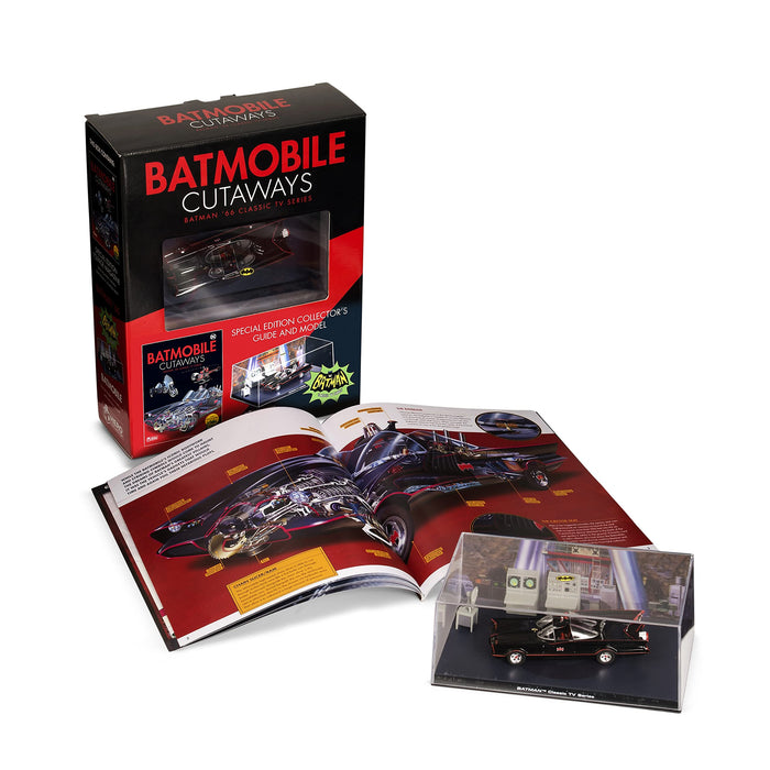 Lieferumfang: Schuber, Begleitheft und Batmobil-Diorama