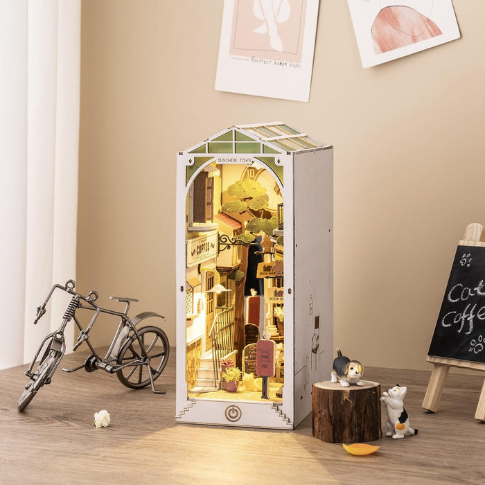 Kit de construcción de madera Book Nook – Sunshine Town 