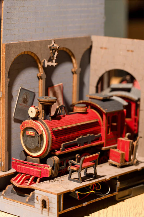 Kit de construction en bois Book Nook – Voyage dans le temps 