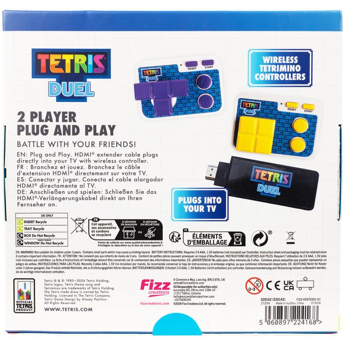 Tetris Duel Plug and Play Console - 2-Player Showdown