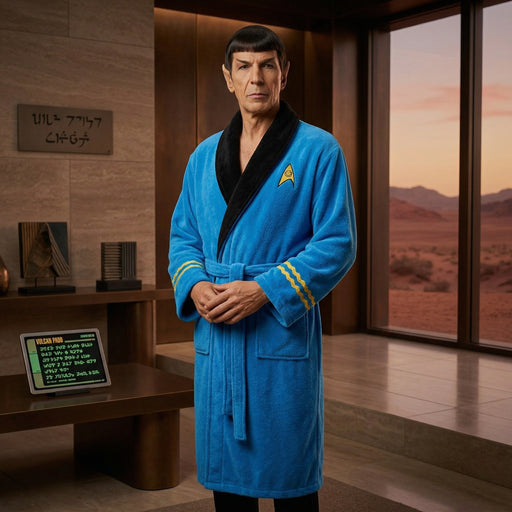 Star Trek Spock bathrobe action shot
