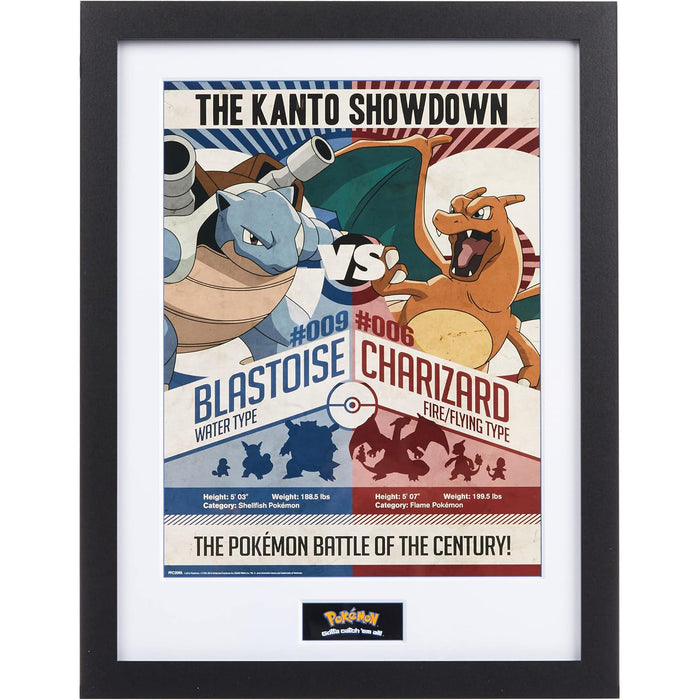 Pokémon Gerahmter Kunstdruck – Kanto Showdown