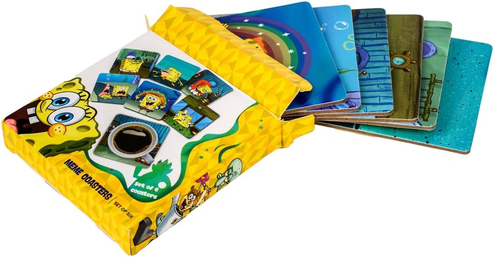 Set de posavasos de memes de SpongeBob laminado