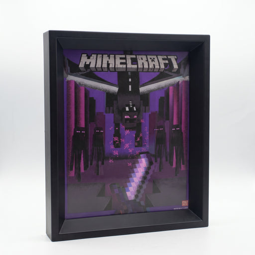 3D lenticular effect showing Ender Dragon and Endermen
