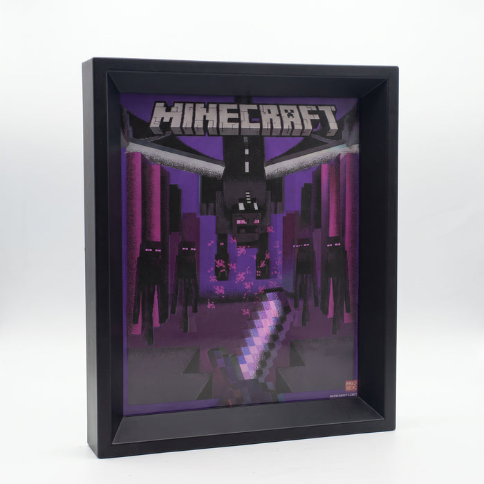 Minecraft Ender Dragon Gerahmtes 3D Wackelbild