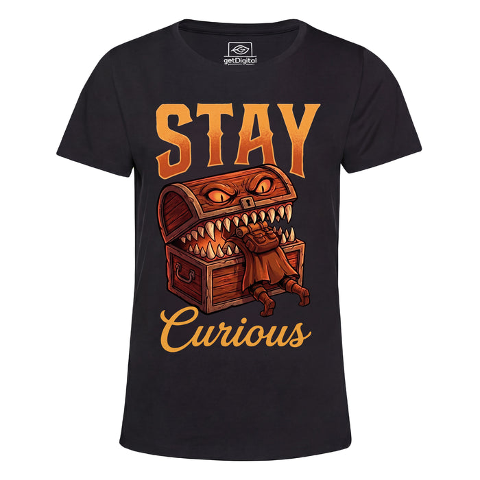 Stay Curious - Vista frontale Girlie Nero