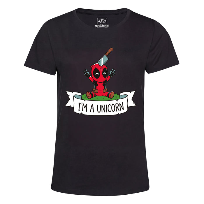 I'm a Unicorn - Vista frontale Girlie Nero