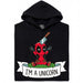 I'm a Unicorn - Vista frontale Hoodie Nero