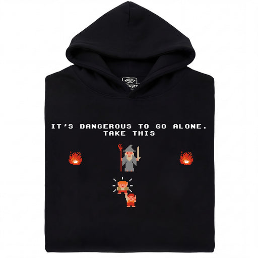 Take this Hobbit - Front view Hoodie Black