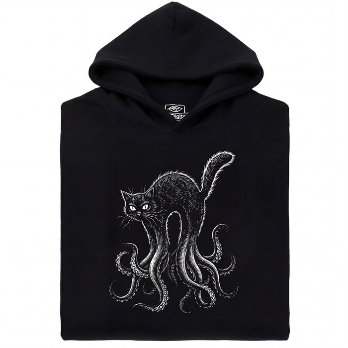Cathulhu - Vista principal Hoodie Negro