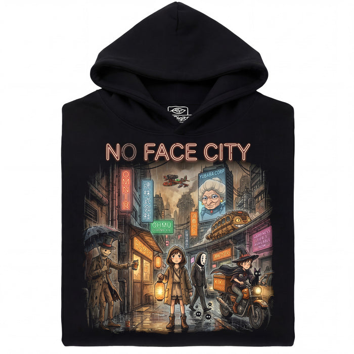 No Face City - Main view Hoodie Black