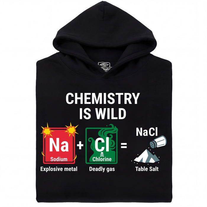 Chemistry Is Wild - Vooraanzicht Hoodie Zwart