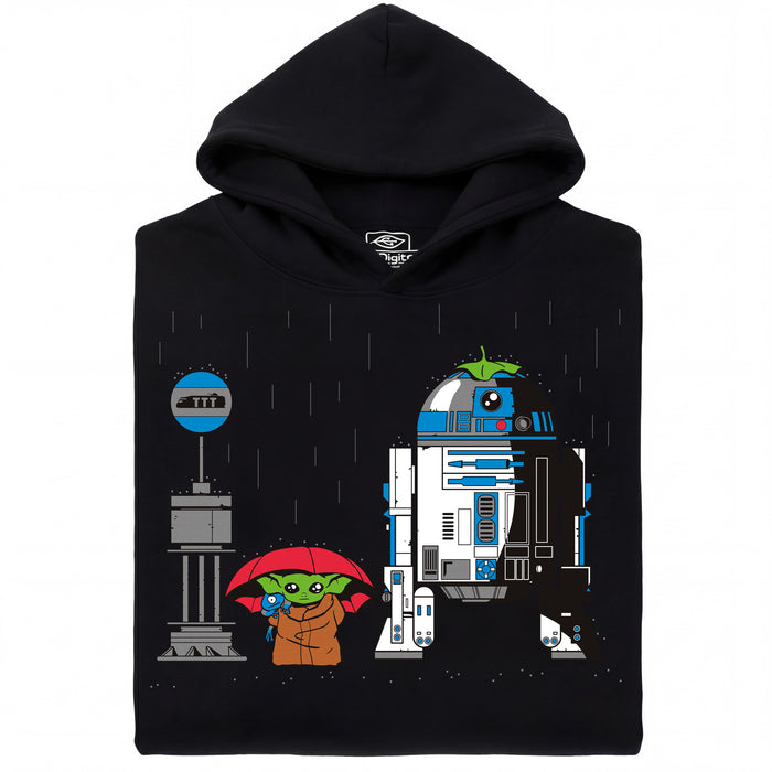 My Neighbour R2D2 - Vooraanzicht Hoodie Zwart