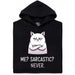 Definitely not sarcasm - Vista principal Sudadera Negro