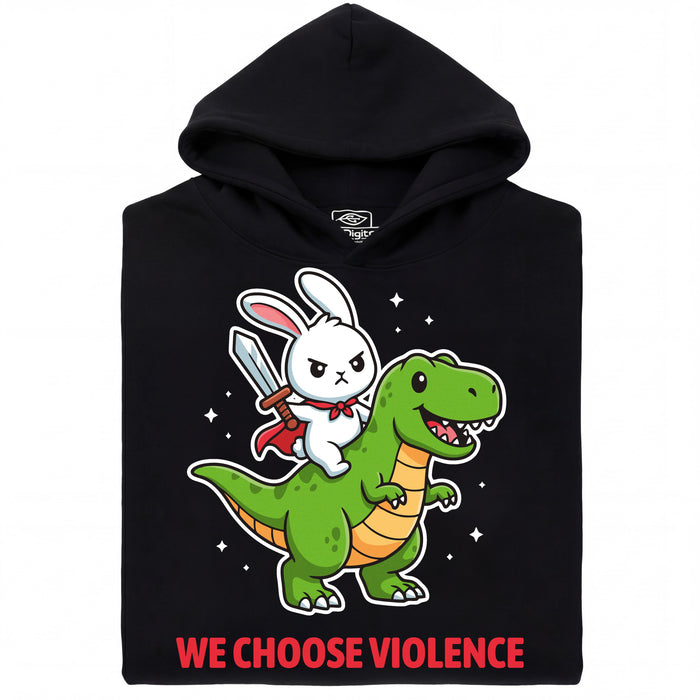 We Choose Violence - Vista principal Sudadera Negro