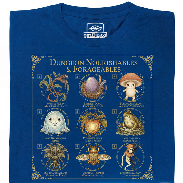 Dungeon Nourishables - Vista principal Camiseta Azul