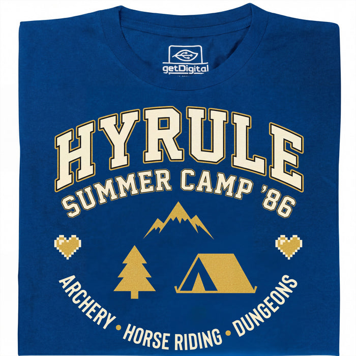 Hyrule Summer Camp - Front view T-shirt Blue