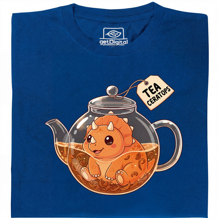 Tea-Ceratops - Vista principal Camiseta Azul
