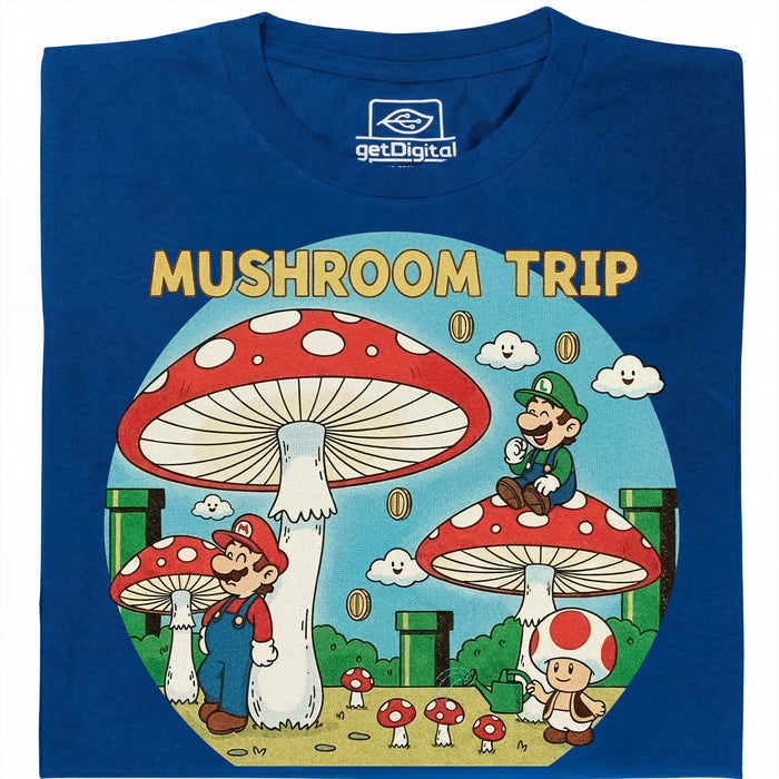 Mushroom Trip - Main view T-shirt Blue