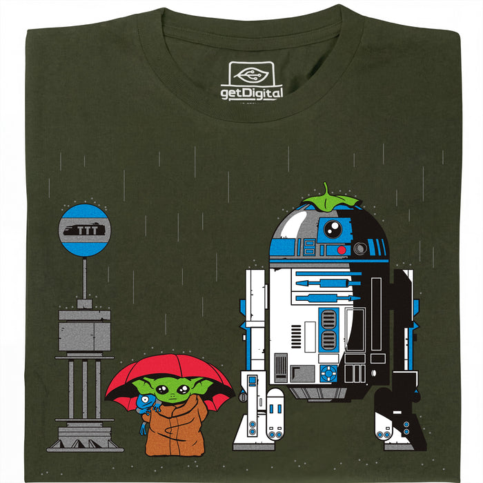 My Neighbour R2D2 - Vooraanzicht T-Shirt Donkergroen
