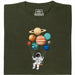 Cosmic Swing - Vista principal Camiseta Verde Oscuro