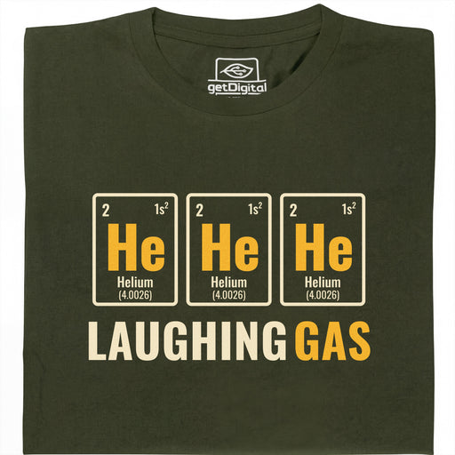 Gas Esilarante - Fronte T-Shirt Verde Scuro