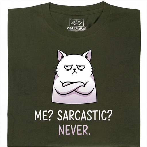 Definitely not sarcasm - Vista principal Camiseta Verde Oscuro
