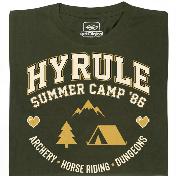 Hyrule Summer Camp - Front view T-shirt Dark Green