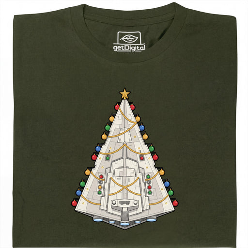 Distruttore di Alberi - Natale secondo il decreto imperiale - Vista Principale T-Shirt Verde Scuro