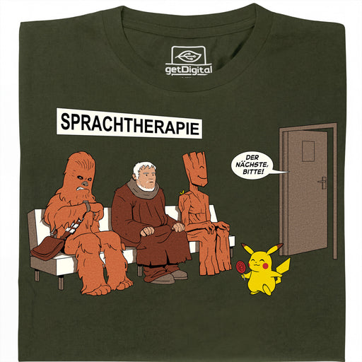 Spraaktherapie - Hoofdweergave T-Shirt Donkergroen