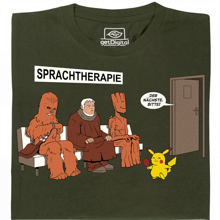 Spraaktherapie - Hoofdweergave T-Shirt Donkergroen