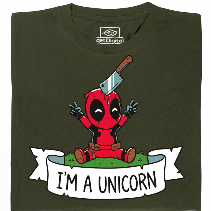 I'm a Unicorn - Vista frontale T-Shirt Verde scuro