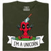 I'm a Unicorn - Vista frontale T-Shirt Verde scuro