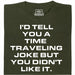 A Joke About Time Travel - Vista principal Camiseta Verde oscuro