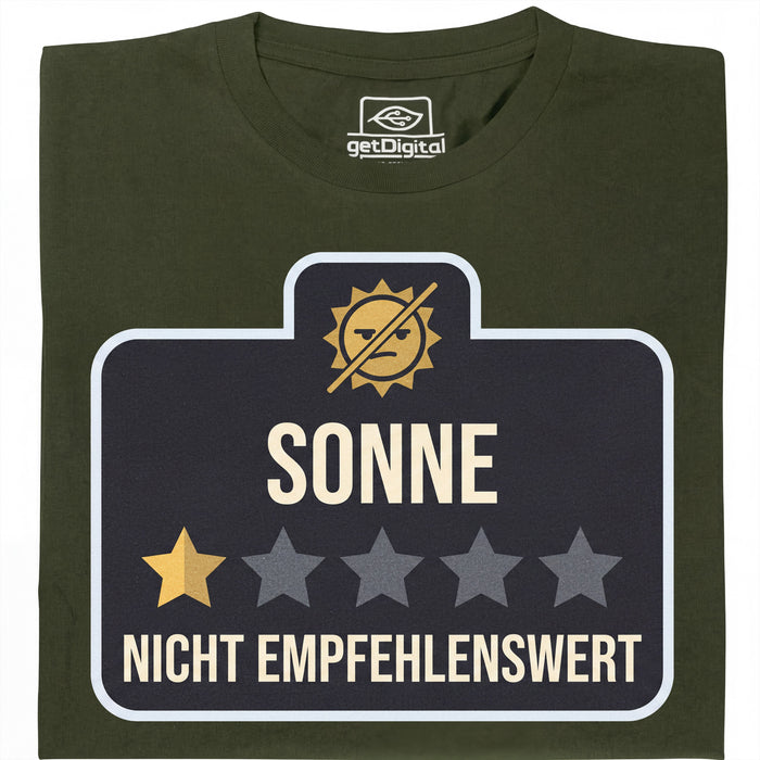 Soleil - Non Recommandé - Vue Principale T-Shirt Vert Foncé