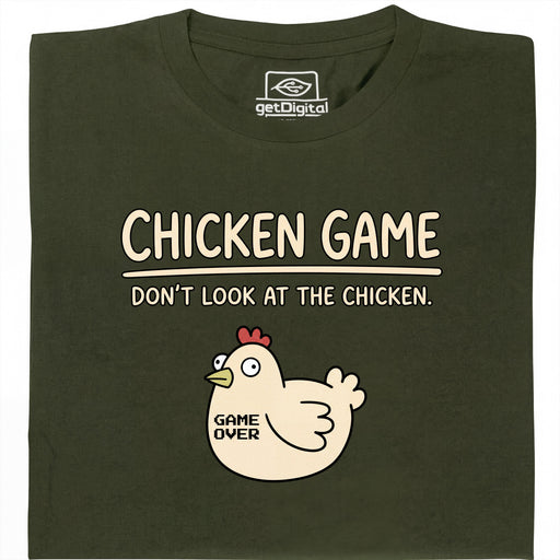 Chicken Game - Vista principal Camiseta Verde Oscuro