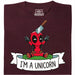 I'm a Unicorn - Vista frontale T-Shirt Rosso scuro