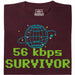 56kbps Survivor - Vista principale T-shirt Rosso Scuro