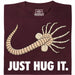 Just Hug It - Vue principale T-shirt Rouge Foncé