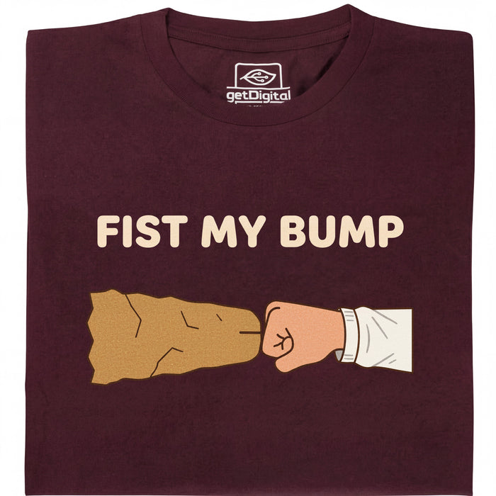 Fist My Bump - Vista principal Camiseta Rojo oscuro
