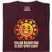 Solar Radiation Is Just Spicy Light - Vista principale T-shirt Rosso Scuro
