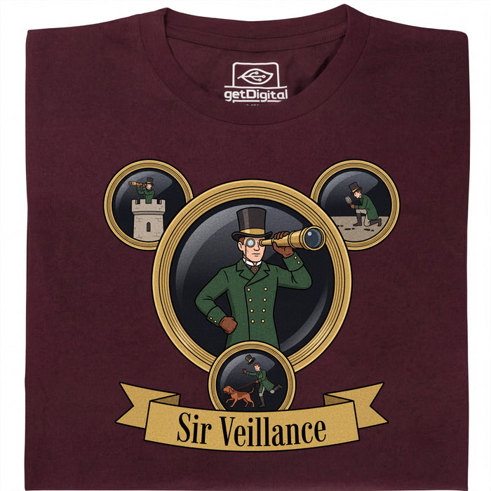 Sir Veillance - Vista principale T-Shirt Rosso Scuro