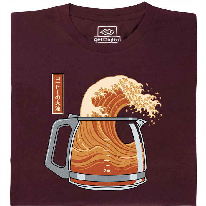 The Great Brew - Vista frontal camiseta rojo oscuro