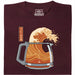 The Great Brew - Vista frontal camiseta rojo oscuro