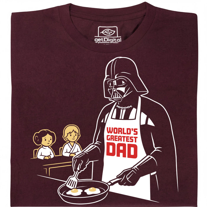 World's Greatest Dad - Vue principale T-shirt Rouge foncé