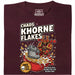Chaos Khorne Flakes - Vista principale T-Shirt Rosso Scuro