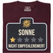 Soleil - Non Recommandé - Vue Principale T-Shirt Rouge Foncé