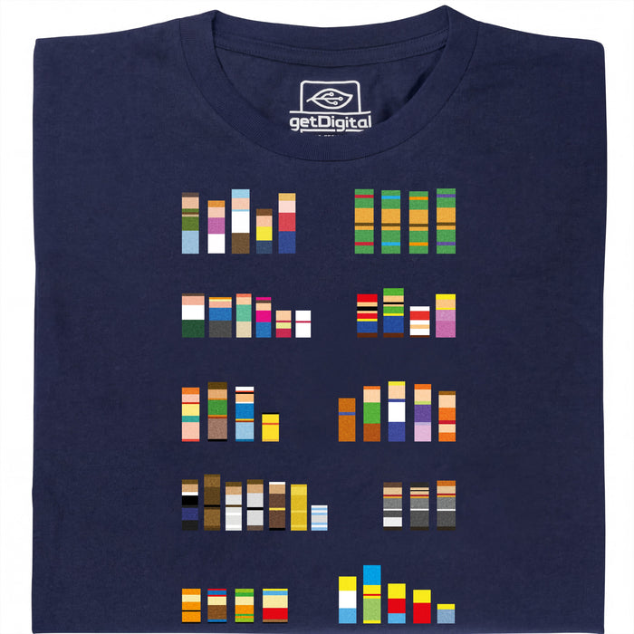 Pixel Legends of TV - Vista principal Camiseta Azul Marino