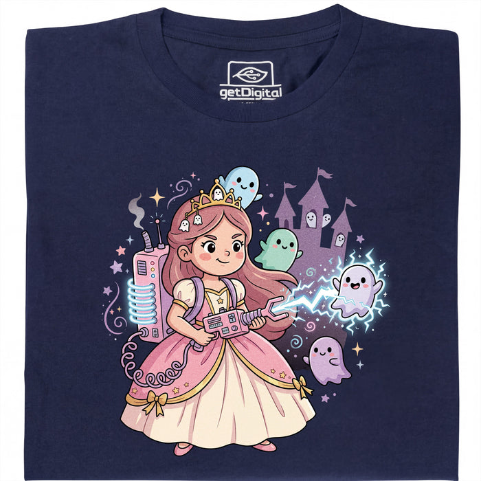 Nerdy Princess &amp; The Glitter Ghosts - Vista principale T-Shirt Blu navy
