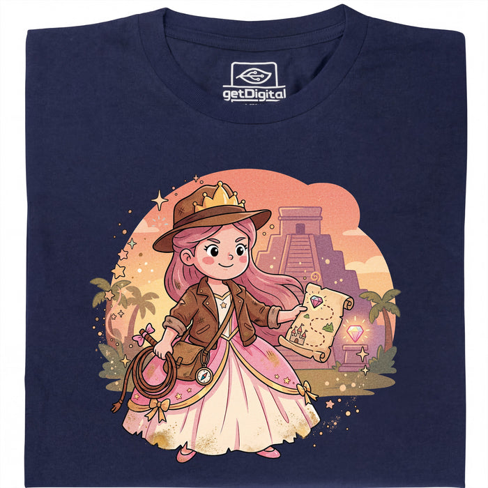 Nerdy Princess &amp; The Lost Temple - Main view T-shirt Navy Blue